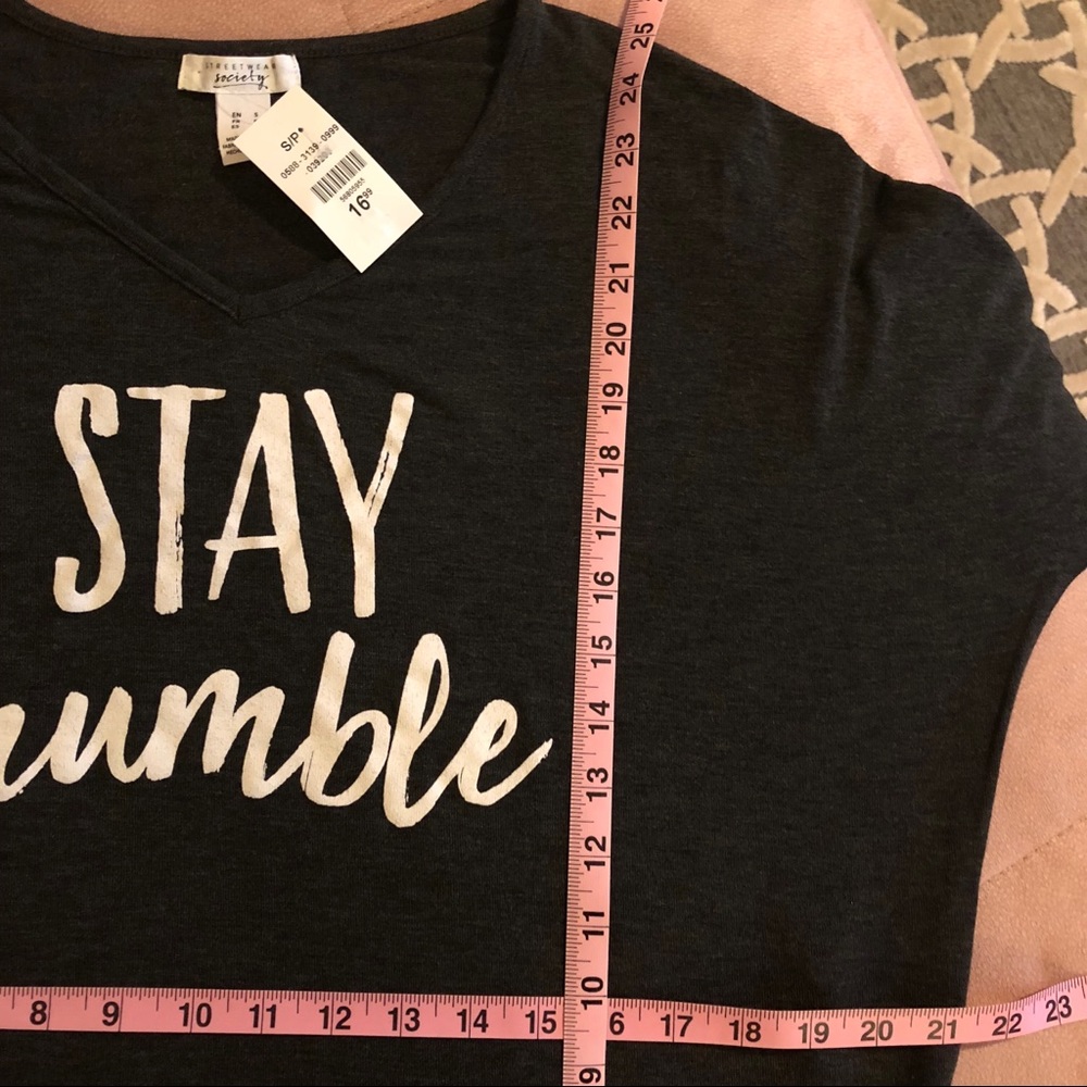 NWT MEDIUM “STAY HUMBLE” LONG SLEVE TEE - Picture 6 of 7
